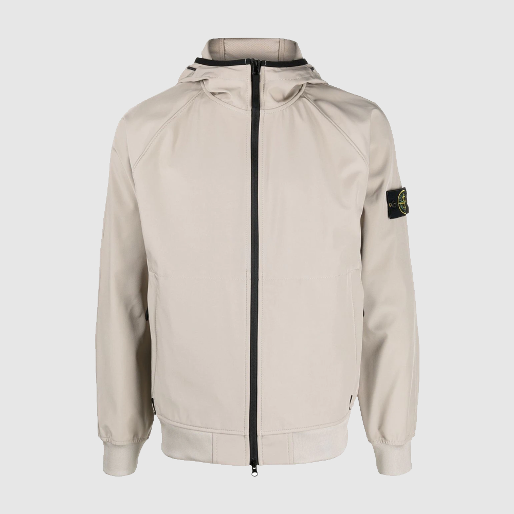 Veste Soft Shell Grey Dove Stone Island pour Homme