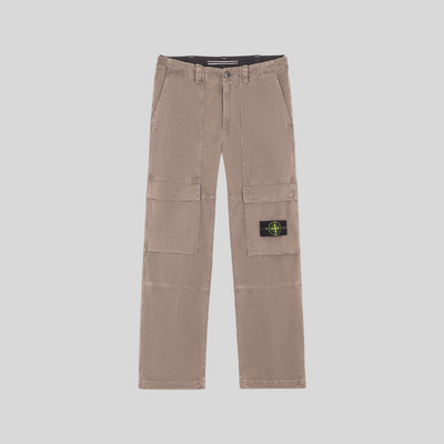 Pantalon Cargo Old Effect Panama de chez Stone Island - Marron -1