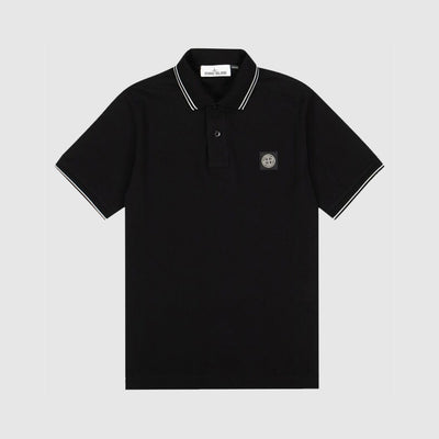 Polo Stone Island pour Homme Noir mo771522s18