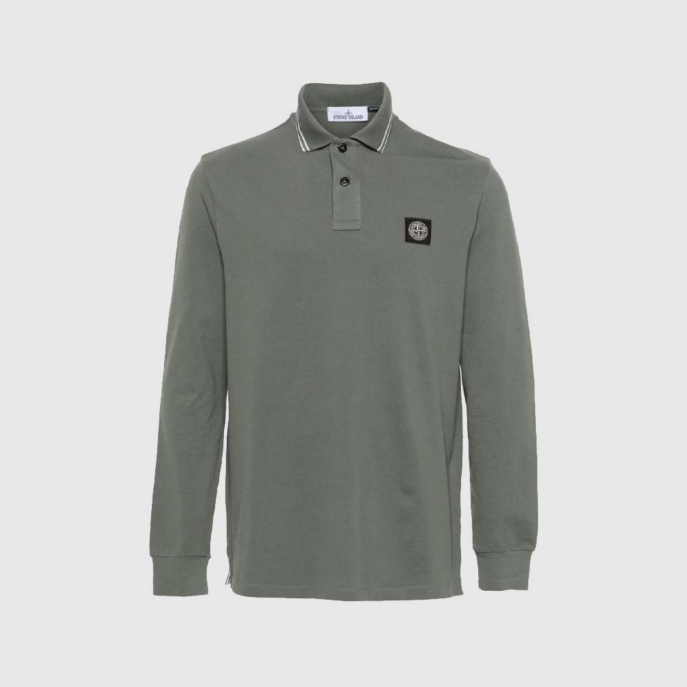 Polo-Stoneisland-MO77152SS18-kaki-front