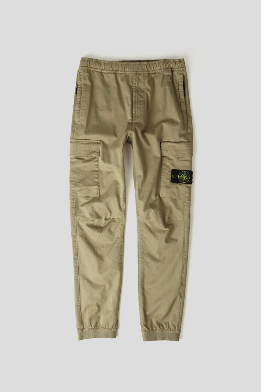 PANTALON CARGO ÉLASTIQUE KAKI CLAIR