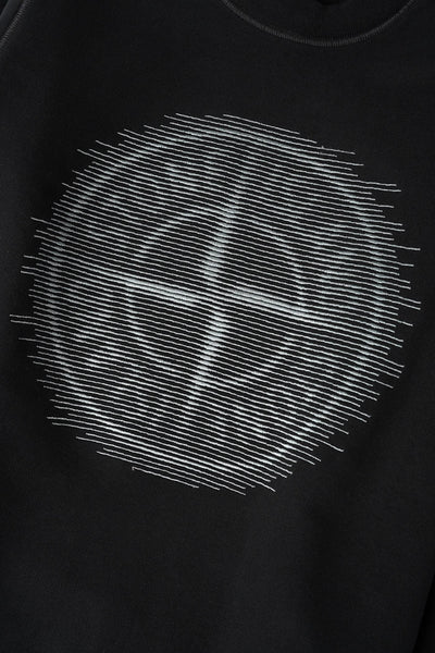 SWEAT-SHIRT "OPTICAL THREE" NOIR