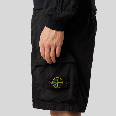 Short cargo en nylon avec taille elastique