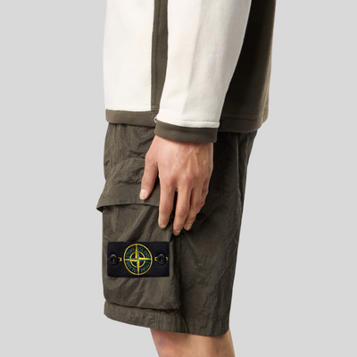 Short cargo en nylon avec taille elastique
