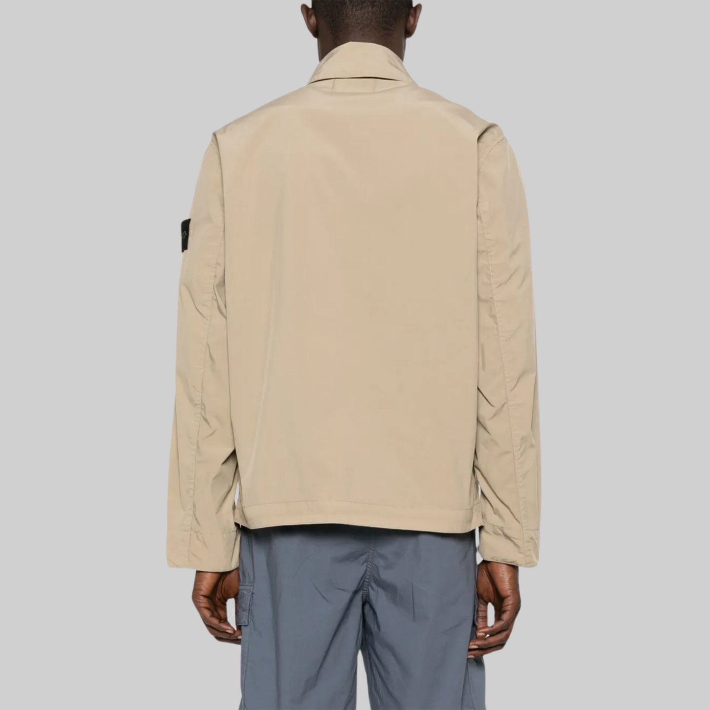 Veste Matelassée Beige à Patch Compass