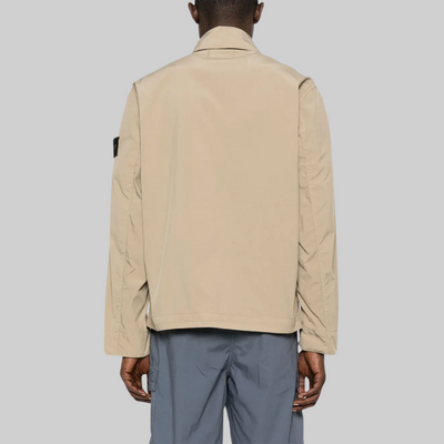 Veste Matelassée Beige à Patch Compass