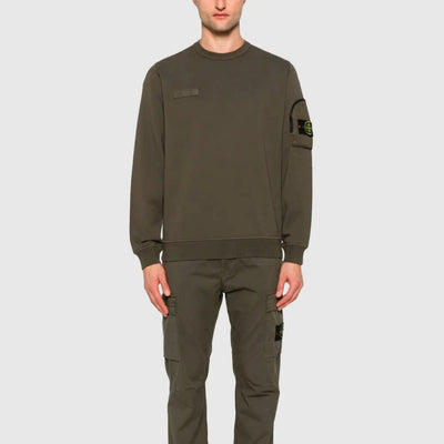 Sweatshirt à poche brodée
