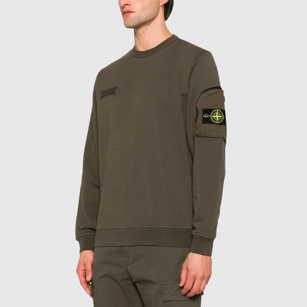 Sweatshirt à poche brodée