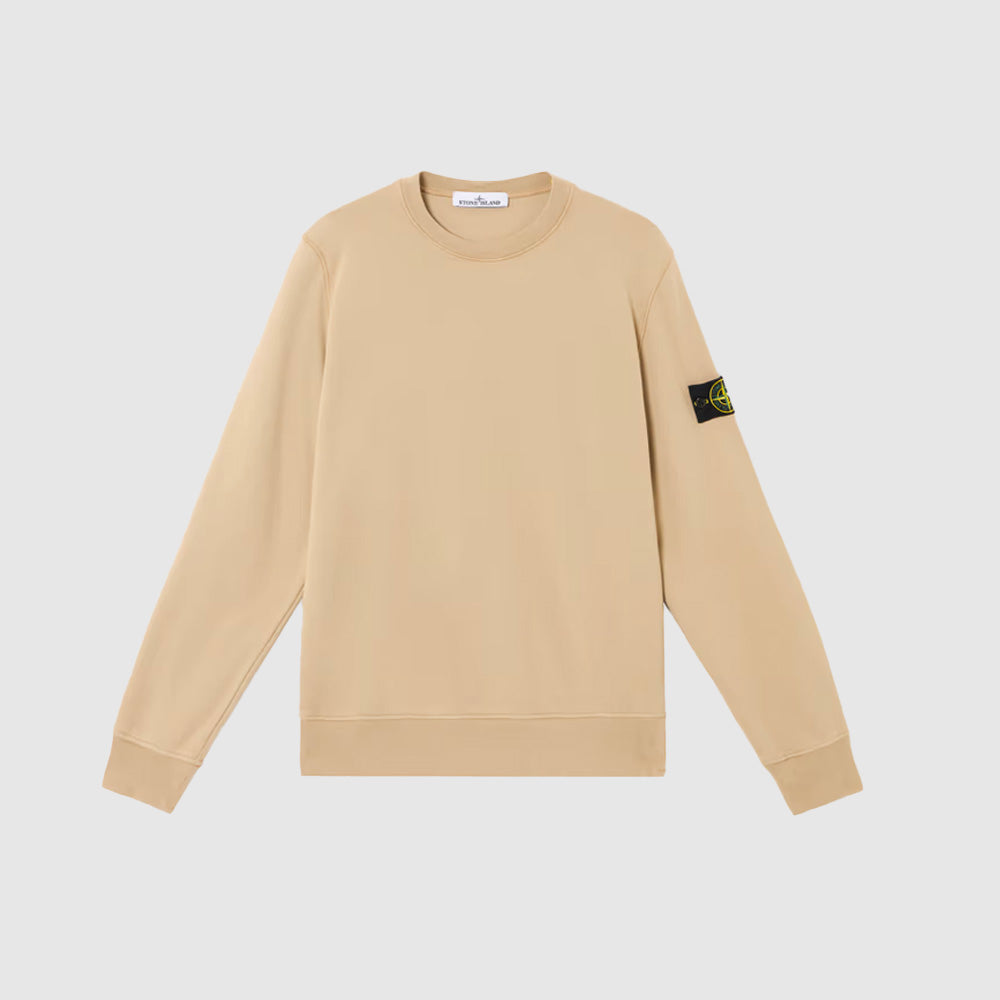Sweatshirt Col Rond à Détails Côtelés