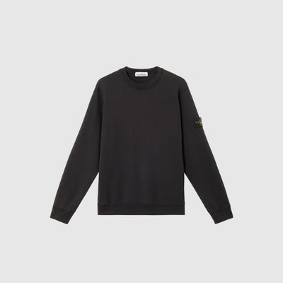 Sweatshirt Col Rond à Détails Côtelés