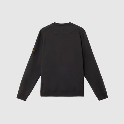 Sweatshirt Col Rond à Détails Côtelés