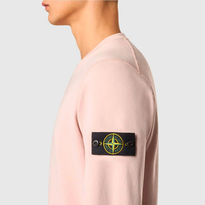 Sweatshirt Col Rond à Détails Côtelés