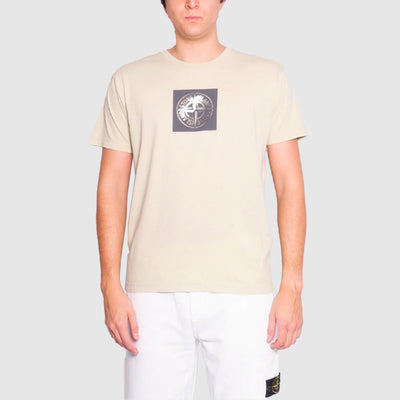 T-shirt en Coton à Imprimé Compass