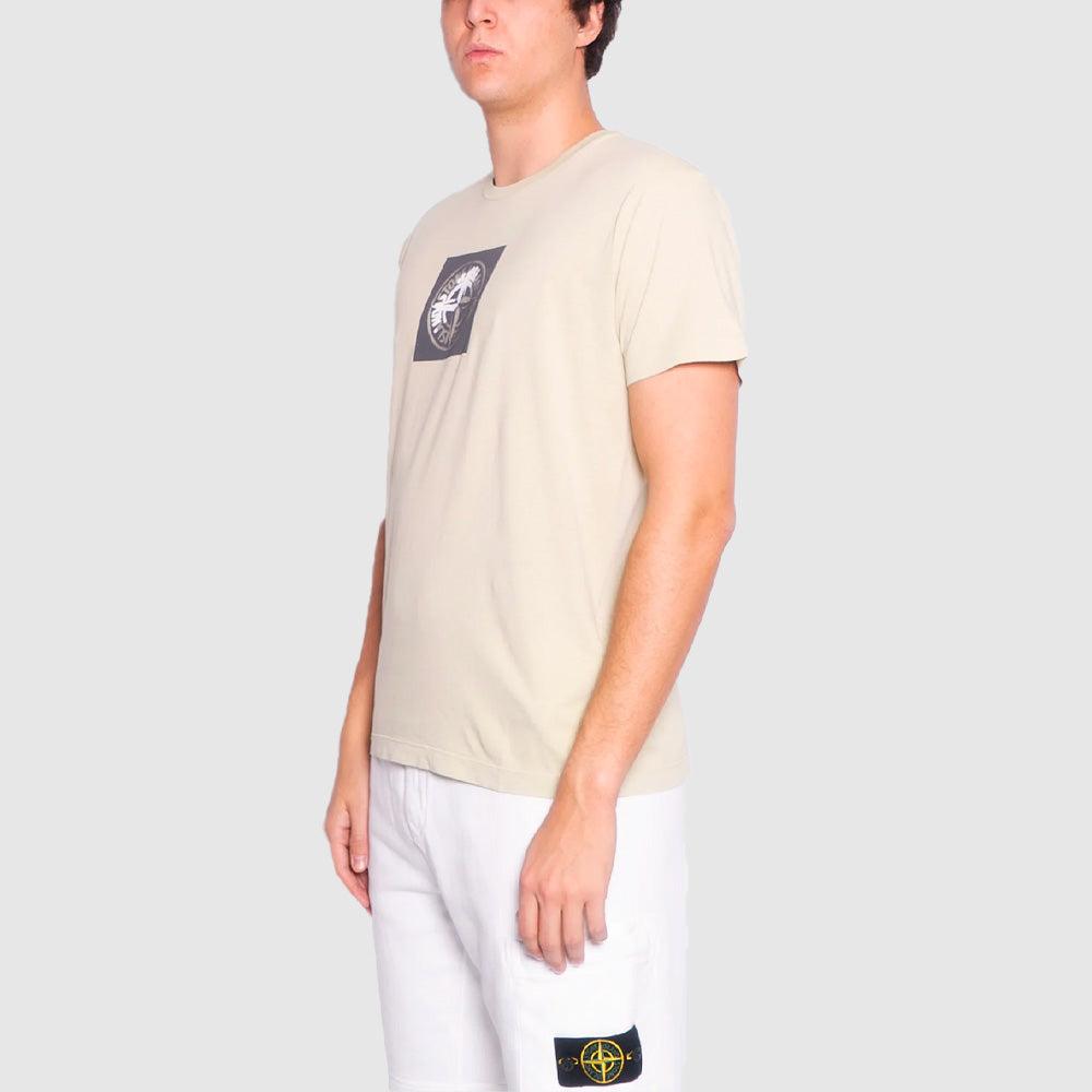 T-shirt en Coton à Imprimé Compass