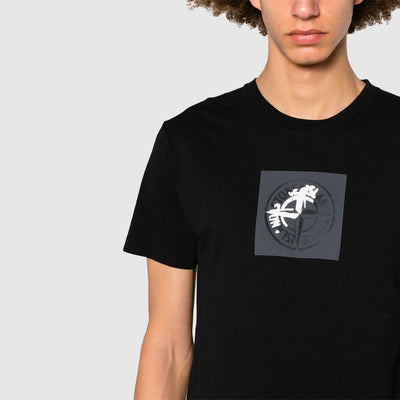 T-shirt en Coton à Imprimé Compass