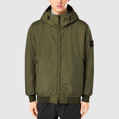 Blouson coupe-vent à capuche en nylon