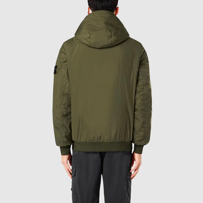 Blouson coupe-vent à capuche en nylon